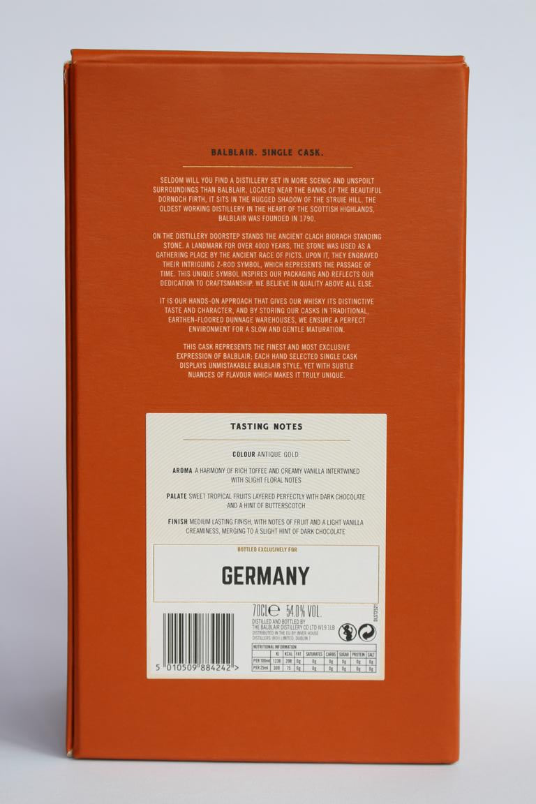 Balblair - 15 y.o. - Single Cask - #422 | C.P.S. Score: 67,2